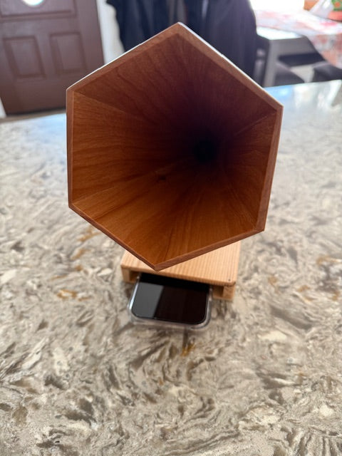Cell Phone Speaker Handmade Wooden